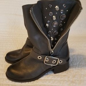 Vince Camuto Walt Gunmetal Moto Boots
